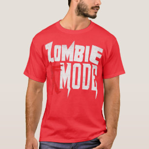 Holloween Zombie Mode Funny Zombie Distressed T-Shirt