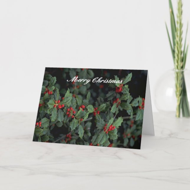 Holly 152 Weihnachtskarte Feiertagskarte (Vorderseite)