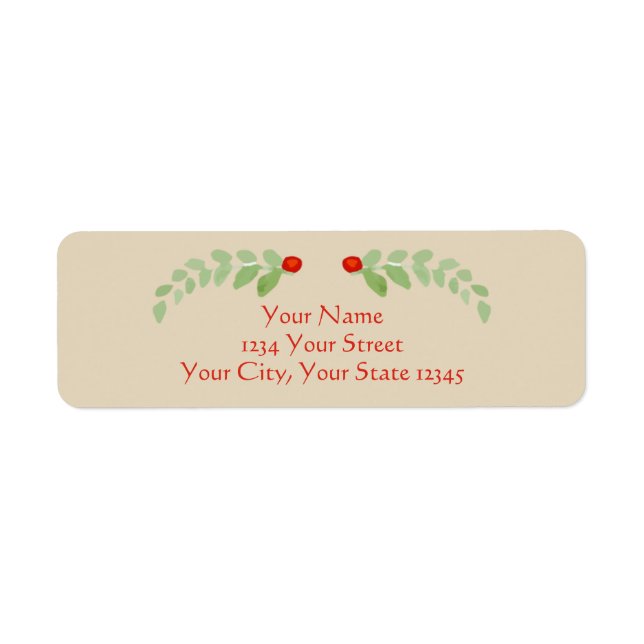Holly Address Label (Vorne)