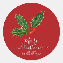 Holly and Berries Frohe Weihnachten und Familienna