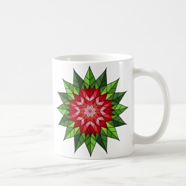 Holly and Berries Mandala  Kaffeetasse (Rechts)