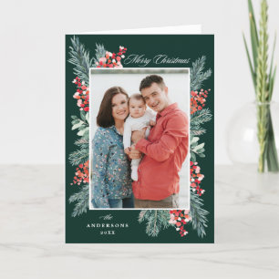 Holly and Evergreen Frohe Weihnachten 2 Foto