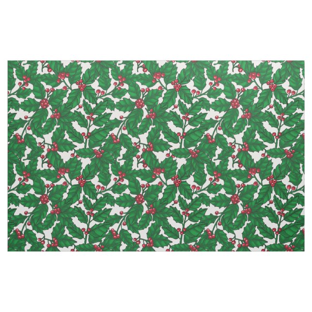 Holly Beere auf Weiß Stoff (Fat Quarter (45,7 x 55,9 cm))