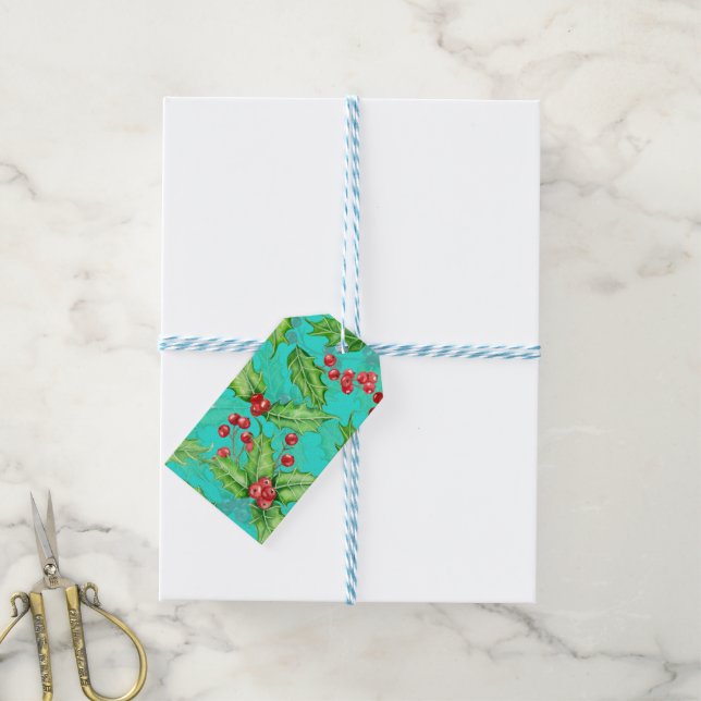 Holly Beere Geschenkanhänger (Mit Garn)