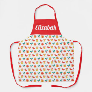 Holly Bell Christmas Strumpf Pattern Individuelle  Schürze