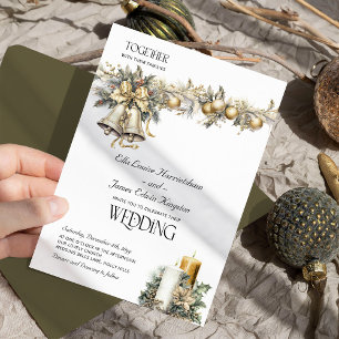 Holly Bells Golden Berries Winterhochzeit Einladung