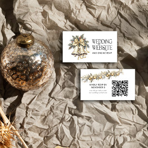 Holly Bells Weihnachts-Hochzeitswebsite Online RSV Begleitkarte