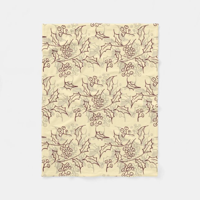 Holly Beries nahtlos Fleecedecke (Vorderseite)