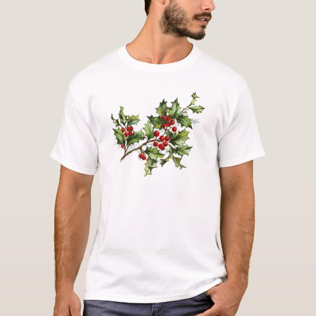 Holly Berries 001 T-Shirt (Vorderseite)