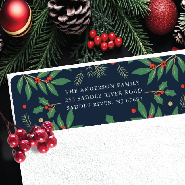 Holly Berries Blume Rücksendeadresse (Von Creator hochgeladen)