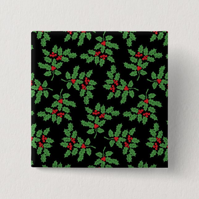 Holly Berries Button (Vorderseite)