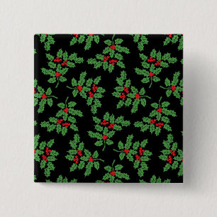 Holly Berries Button