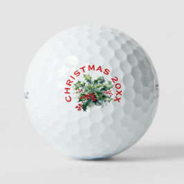 Holly Berries Christmas Custom Golfball