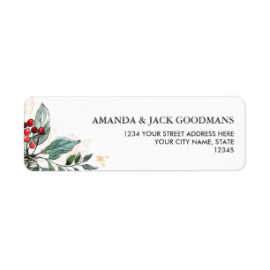 Holly Berries Christmas Floral Wedding