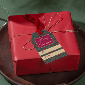 Holly Berries Christmas Geschenkanhänger