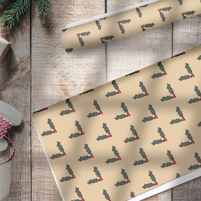 Holly Berries Christmas - Holly Sprig Seidenpapier (Von Creator hochgeladen)