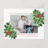 Holly Berries Frame Christmas Personalisiertes Fot