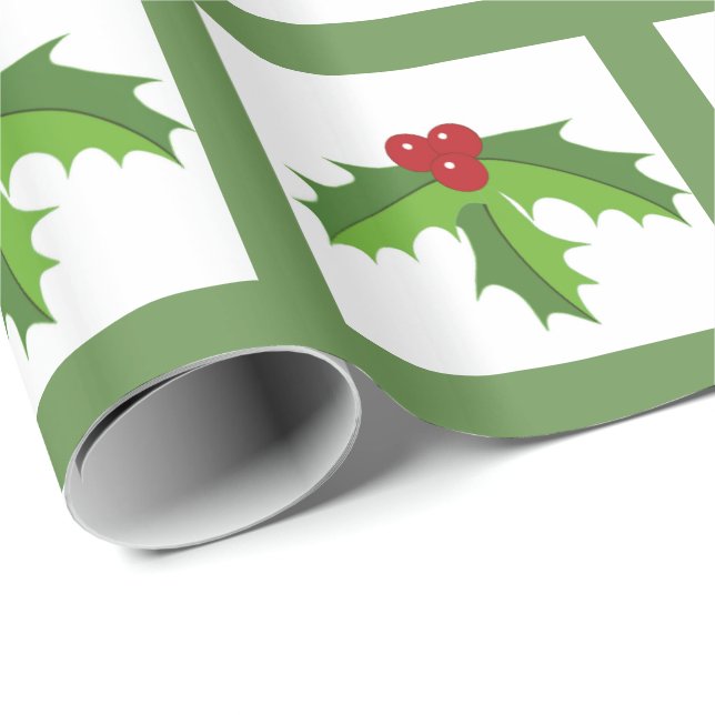 Holly Berries Geschenkpapier (Rolleneckpunkt)