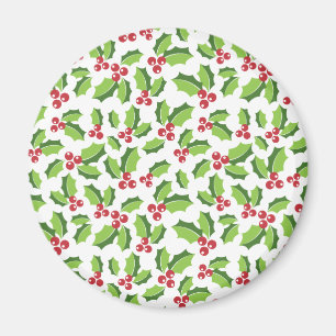 Holly Berries Holly Blätter Mistletoe Holiday Magnet