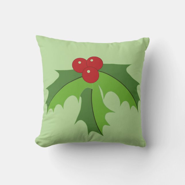 Holly Berries Kissen (Vorderseite)