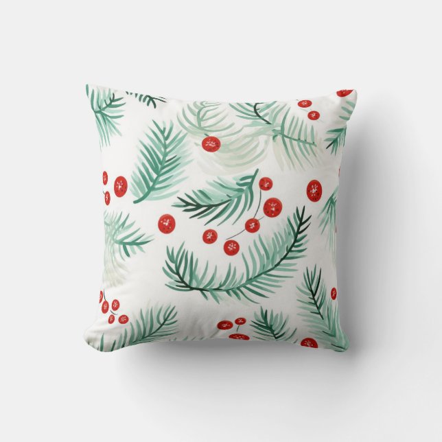 Holly Berries Kissen (Vorderseite)