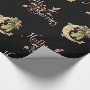 Holly Berries mit Santa Viktorianisch Geschenkpapier