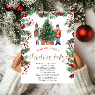Holly Berries Nussknacker Company Weihnachten Einladung