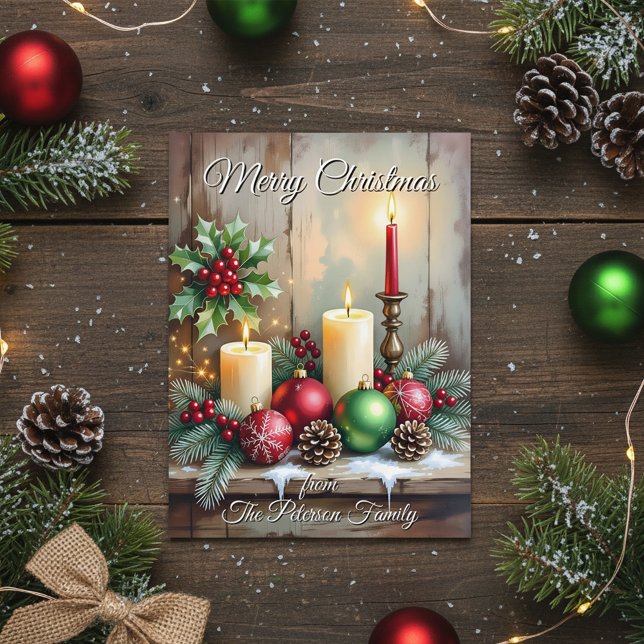 Holly Berries Pine Cones Rustikale Weihnachten (Von Creator hochgeladen)