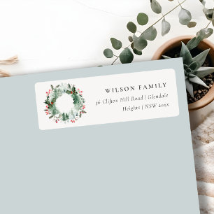 Holly Berries Pine Snow Weihnachtsansprache