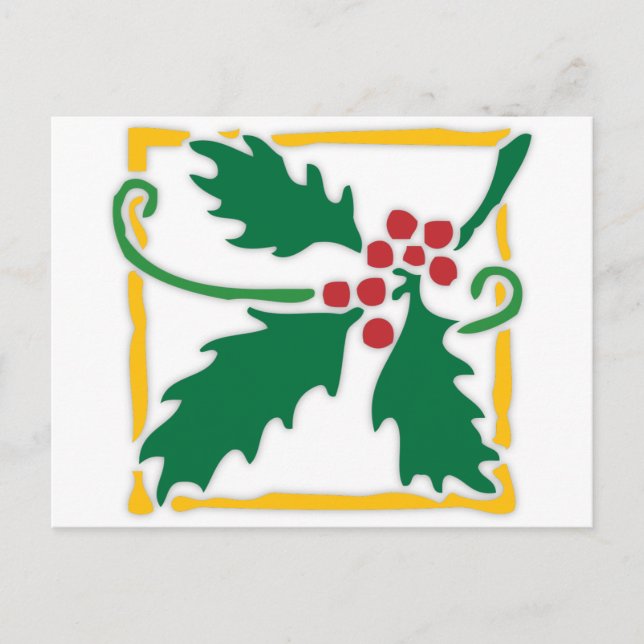 Holly Berries Postkarte (Vorderseite)