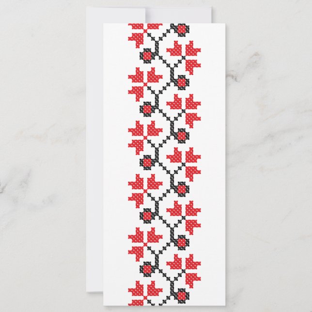 Holly Berries Red Blume Kreuzstich Design (Vorderseite)