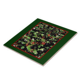 'Holly & Berries' Trivet/Tile Fliese