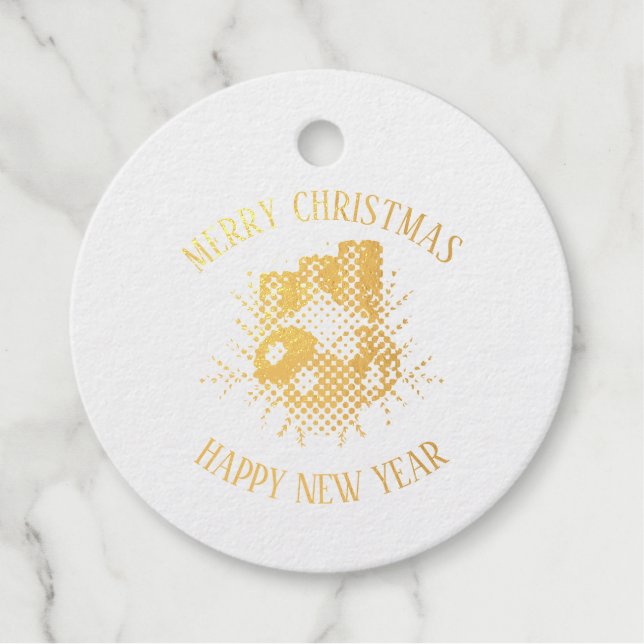 Holly Berries und Candles Geschenkanhänger (Vorderseite)