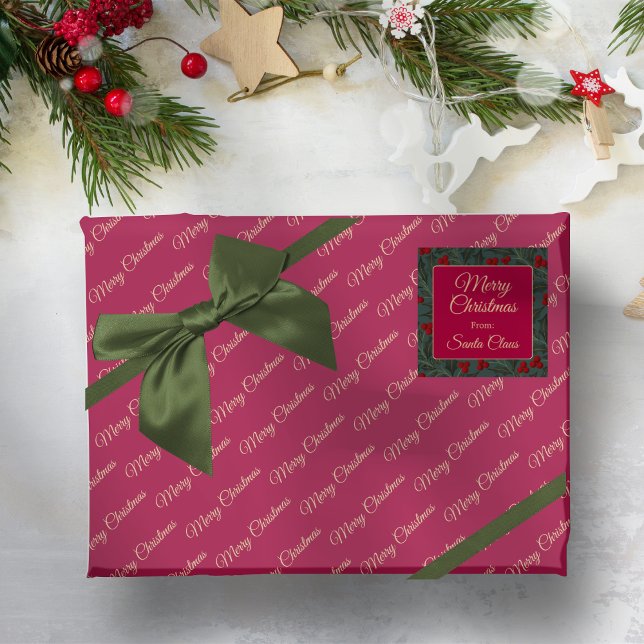 Holly Berries Weihnachten Geschenkpapier Set (Von Creator hochgeladen)