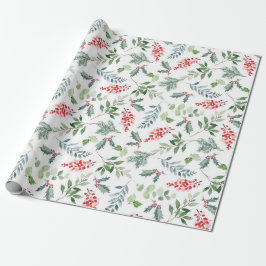 Holly Berries Weihnachtswrapping Paper Geschenkpapier