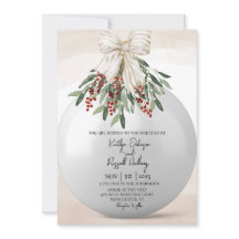Holly Berry Christmas Ornament Einladung zur Hochz