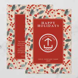 Holly Berry Corporate Business QR Code Weihnachten Einladung