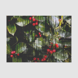 Holly Berry Horizontal Tissue Paper Seidenpapier