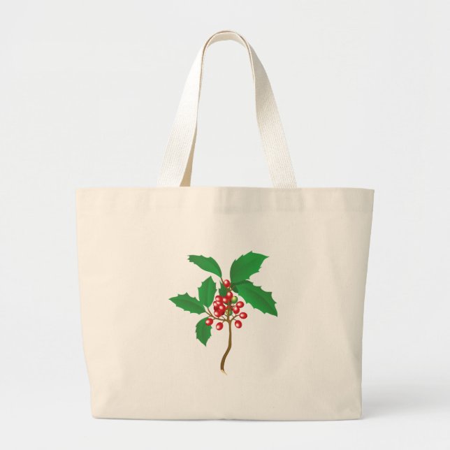 Holly Berry Jumbo Stoffbeutel (Vorne)