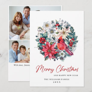 Holly Berry Kardinal Weihnachten 3 FOTO Gruß