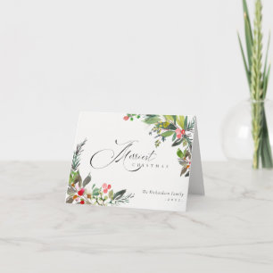 Holly Berry Kiefer Rot Grüner Fröhlichster Weihnac Feiertagskarte