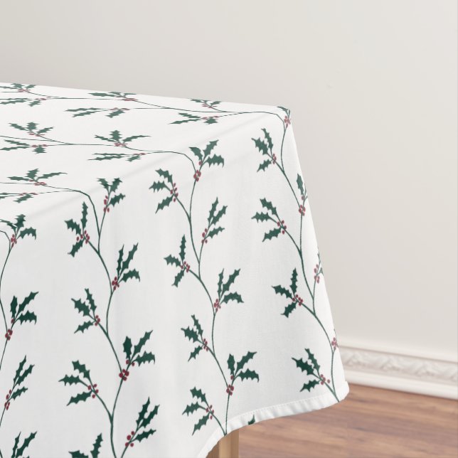 Holly Berry Weinberge Weihnachtsdecke Tischdecke (Beispiel)