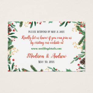 Holly Blätter Berry Christmas   HochzeitsrSVP Onli