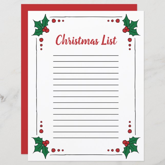 Holly Blätter Clipart Weihnachtsseite Klammer (Vorne/Hinten)