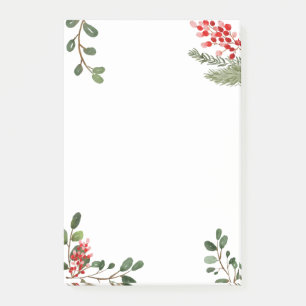 Holly Blätter Red Berry Weihnachten Post-it Klebezettel