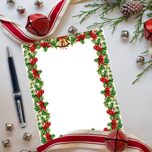 Holly Blätter und Berries Weihnachtsgeschichten