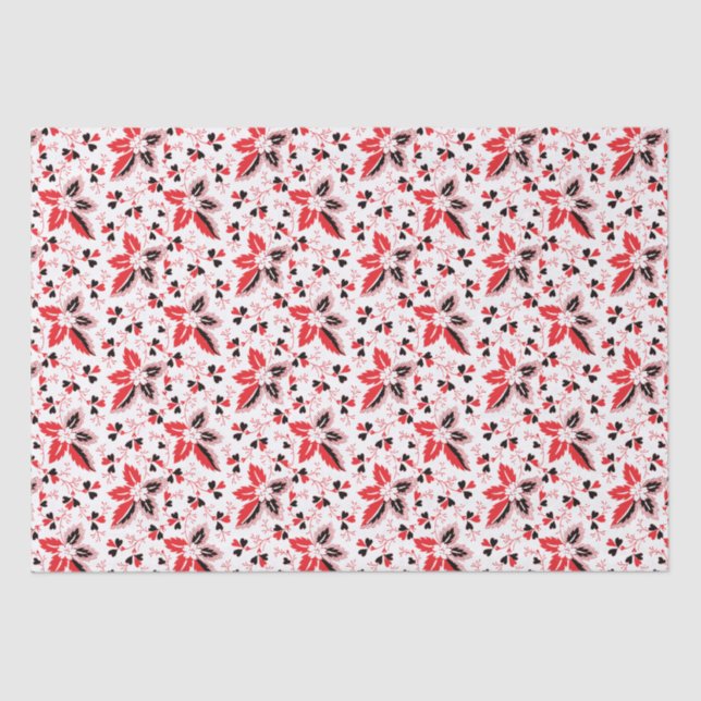 Holly Blätter und Blume Seidenpapier (Vorderseite)