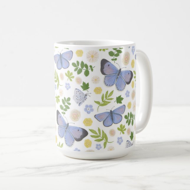 Holly Blue Butterfly Kaffeetasse (VorderseiteRechts)