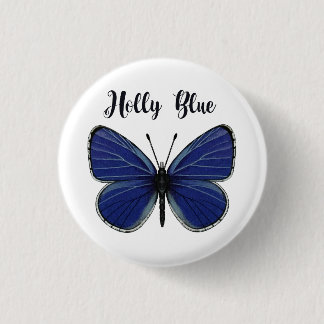 Holly Blue Butterfly Round Abzeichen Button