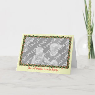 Holly Border Foto Card Feiertagskarte